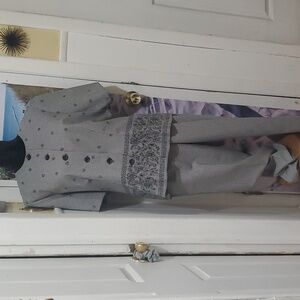 Women's Alfred Dunner  Black/White  2 PC Suit